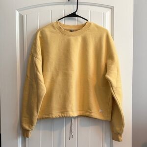 Vuori Yellow Crew Neck Cropped Sweatshirt